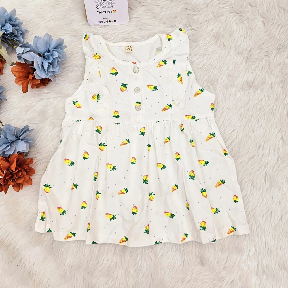 Newborn Baby Comfortable Cotton blend Sleeveless Frock 