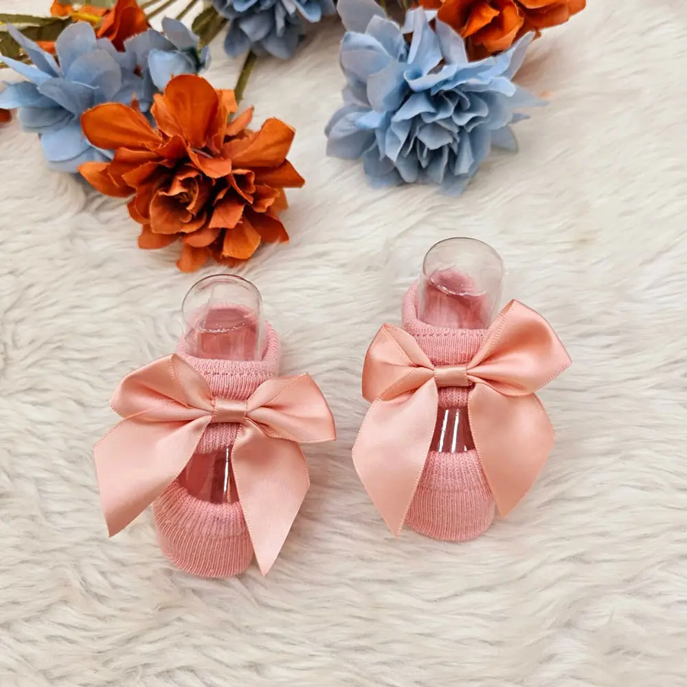 Newborn Toddler Cotton Flower Bowknot Walker Socks