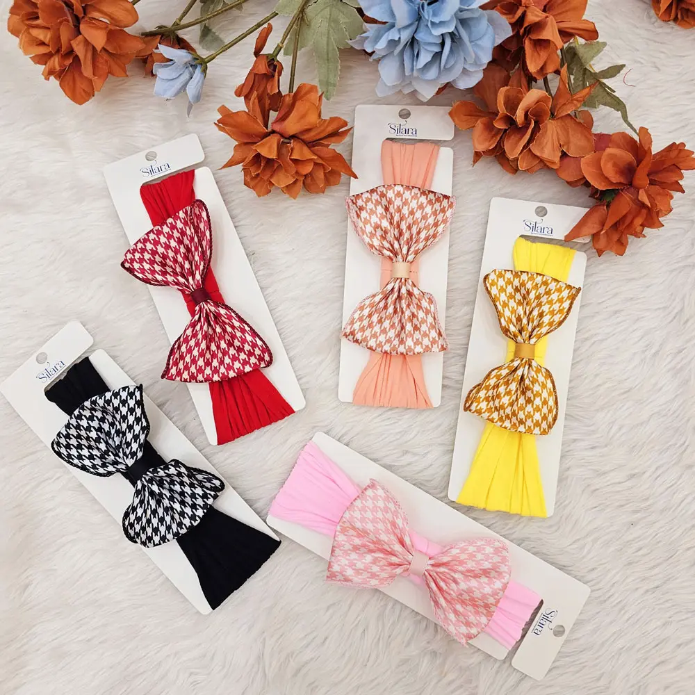 Pretty Cotton Stylish Hair Bow Headband (6)