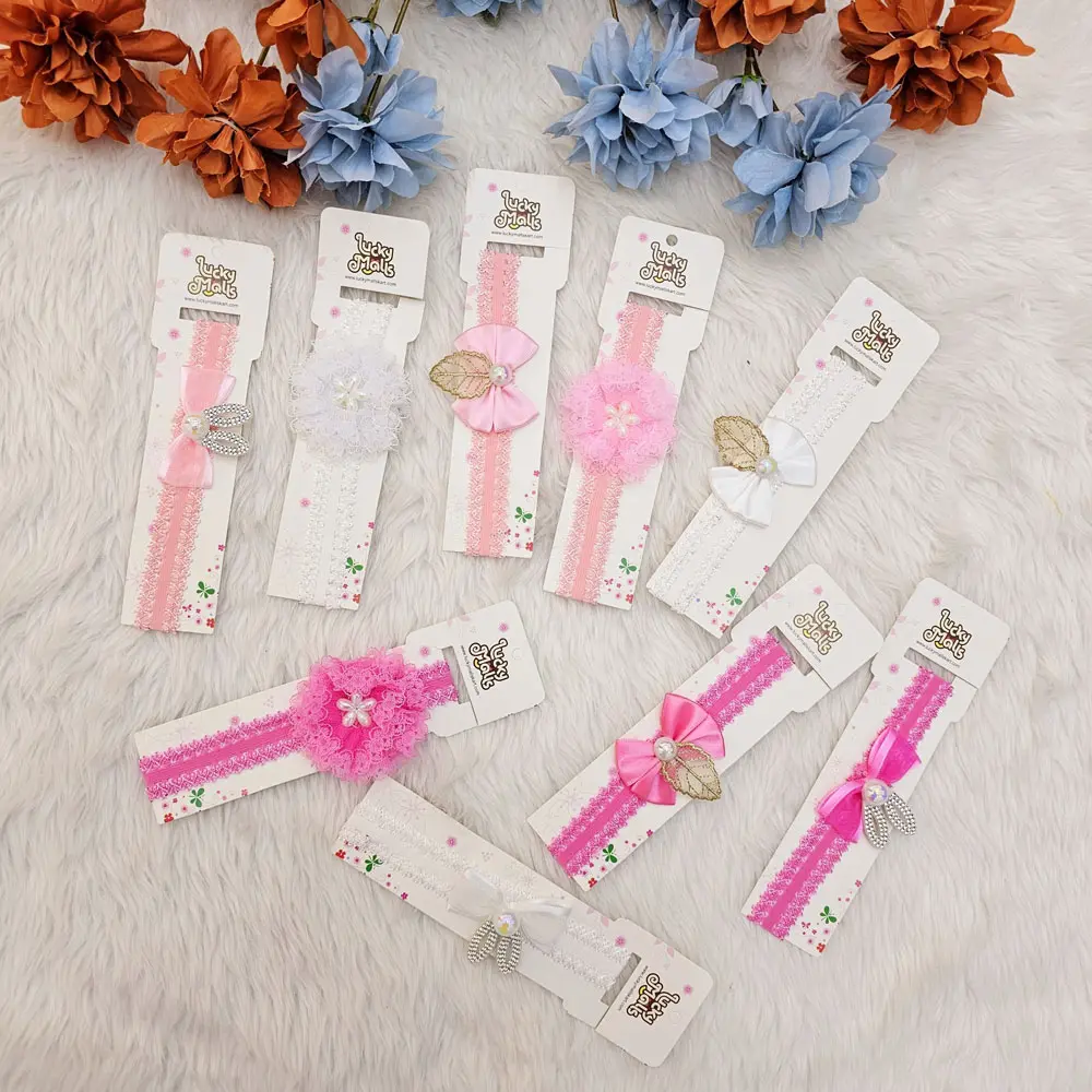 Random Color Mixed Design Headband (Pack of 6)