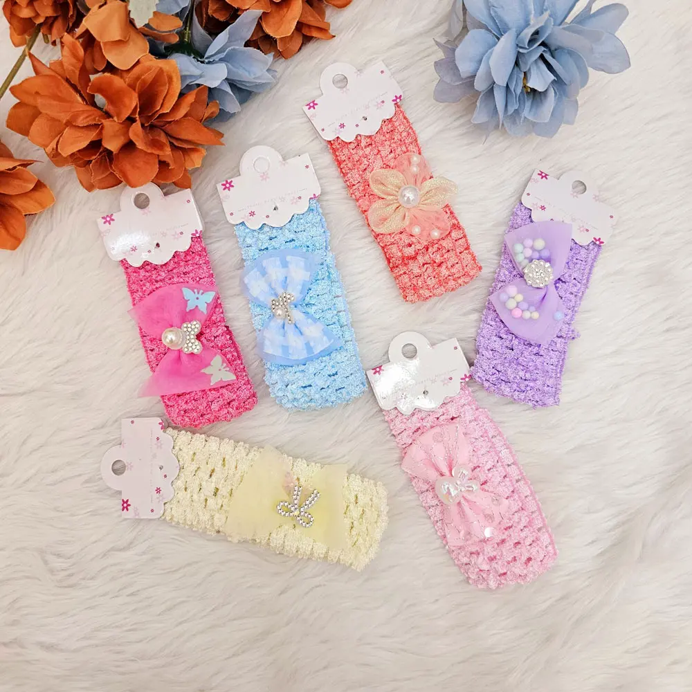 Random Designed Multicolored Mixed Headband (Pack of 6)