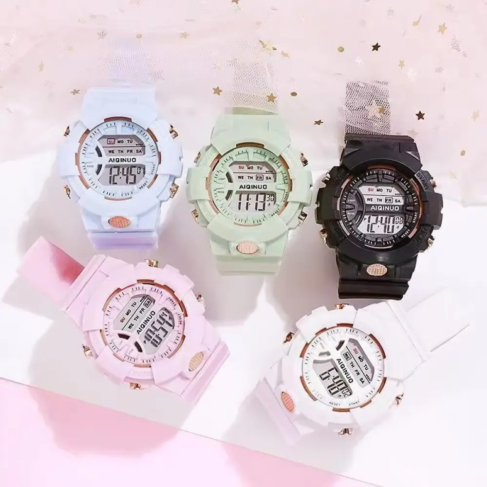 Silicone Band Children Waterproof Girls Boys Digital Watch 5