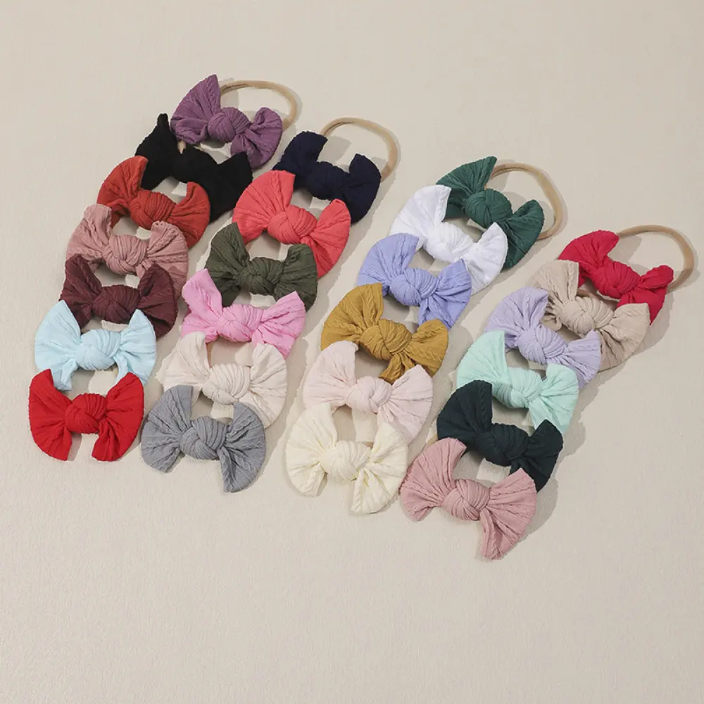 Stretchy Nylon Hairbands for Newborn Infant Toddler Kids