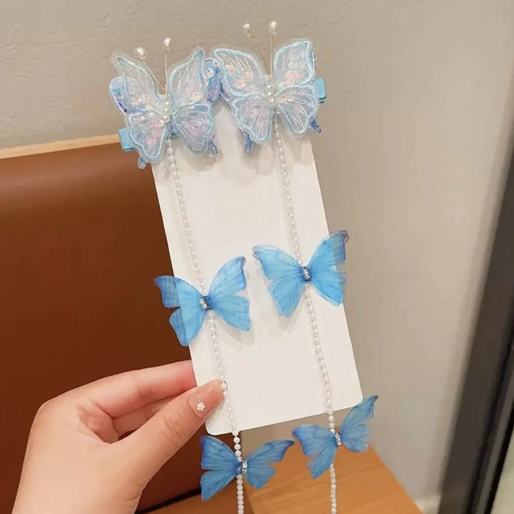 Super Fairy Butterfly Braided Hair Chain Clip 2