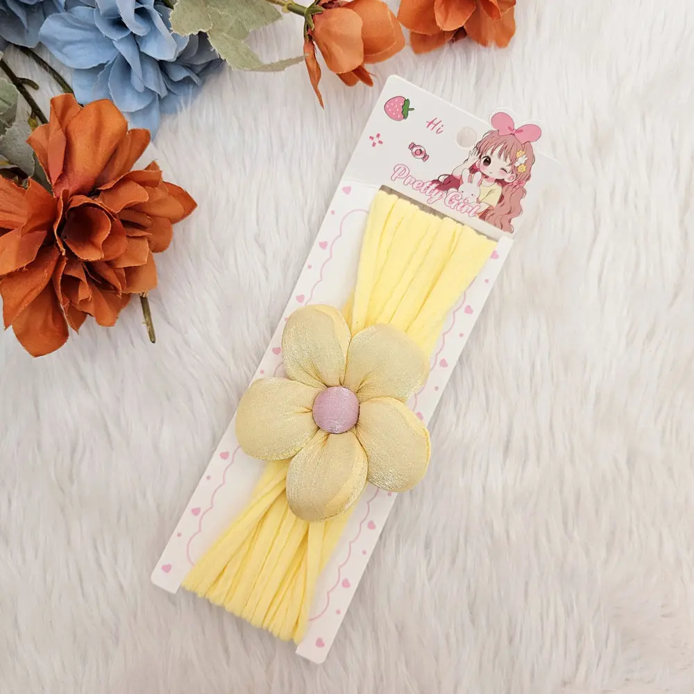 Super Stretchy Nylon Hairbands For Newborn Infant Toddler Baby Girls (4)