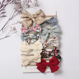 10 Pieces Baby Headbands, Elastic Baby Hair Band, Cute Floral Baby Headband Set