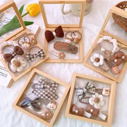 5pcsset Lovely Toddler Princess Childrens Cartoon Hair Clip Sets for Kids