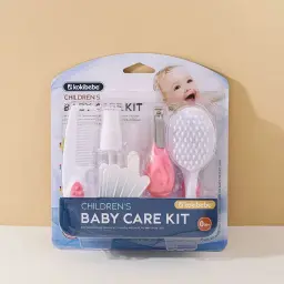 Baby Care Set with Massage Brush Comb Nail Clippers and Spray Bottle