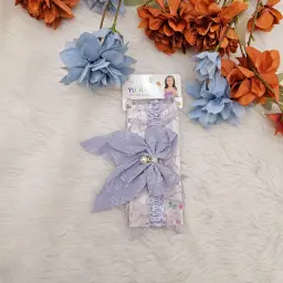 Baby Girl Butterfly Bow With Pearl Hanging  (2)