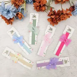 Baby Girl Double Bow Stretchable Headband (7)
