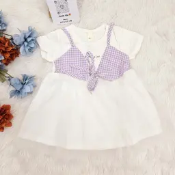 Baby Girl White Colored Cotton Frock