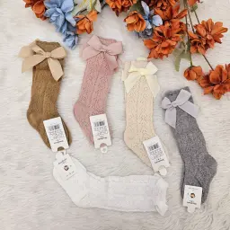 Baby Girls Solid Knee High Socks (2)