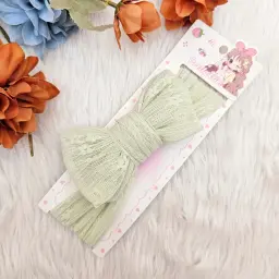 Baby Headband Nylon Bow Soft Stretchable Hairband for Newborn Infant Toddler