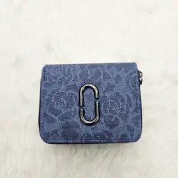 Blue Denim Mini Compact wallet For Woman
