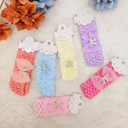 Cute And Stretchable Different Color Headband (Pack of 6)