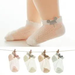 Cute Cartoon Design Breathable Socks For Newborn Babies