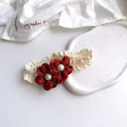 Cute Five Petal Lace Flower Baby Hair Band 2