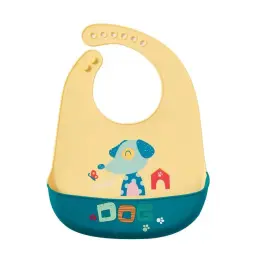Disposable Waterproof Silicone Bibs with Button Closure for Baby 2