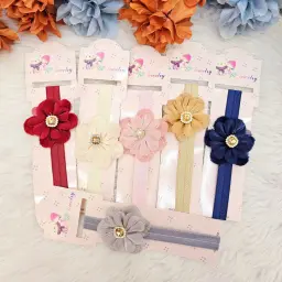 Floral Designed Headband In Multicolor For Baby Girl