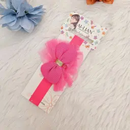 Flower & Bow Stretchable, Nylon Headband for Newborn Infant Toddlers  (2)