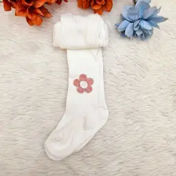 Girls Soft Cotton Infant Leggings Toddler Flower Stockings Pants (3)