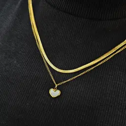 Gold Toned, Anti Tarnish Layered Necklace