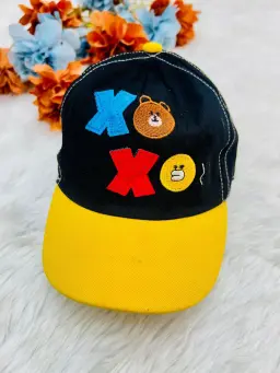 Kids Colorful cotton baseball cap with character patches 2