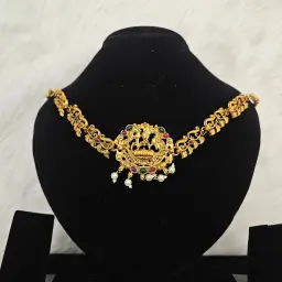 Majestic Gold Plated Temple Necklace Choker