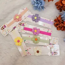 Multicolor Baby Girl Floral Design Headband (pack of 6)