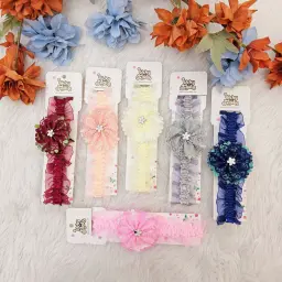 Multicolor Baby Girl Floral Designed Stretchable Headband(pack of 6)