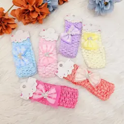 Multicolored Bow Knot Headband For Baby Girl (Pack Of 6) (4)