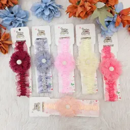 New Trendy Stylish Stretchable Baby Girl Headband(pack of 6)