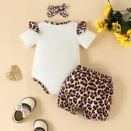 Newborn Baby Girl Romper Shirt Top Shorts 2Pcs Outfits