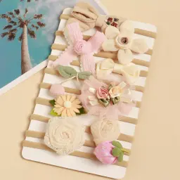 Set Of Baby Headbands Featuring Various Decorative Elements Like Bows, Flowers(10PC)