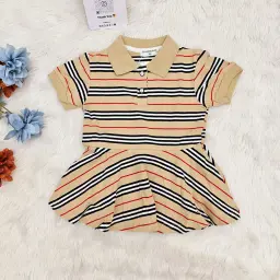 Short Sleeve Cotton Shirt Dress For Baby Girl