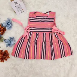 Sleeveless Cotton Frock For Baby Girl