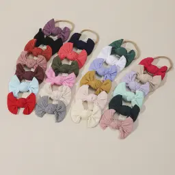 Stretchy Nylon Hairbands for Newborn Infant Toddler Kids