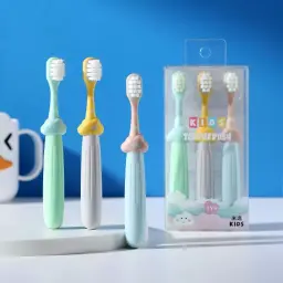 Ultra Fine Soft Bristle PP Material Toothbrush for Kids pack of 3